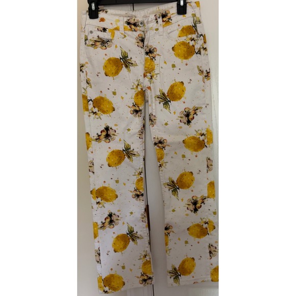 Pilcro and the Letterpress Denim - Pilcro and the Letterpress Anthropologie Lemon Print High Rise Bootcut Jeans 25
